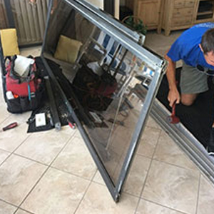 sliding glass door frame repair Williams